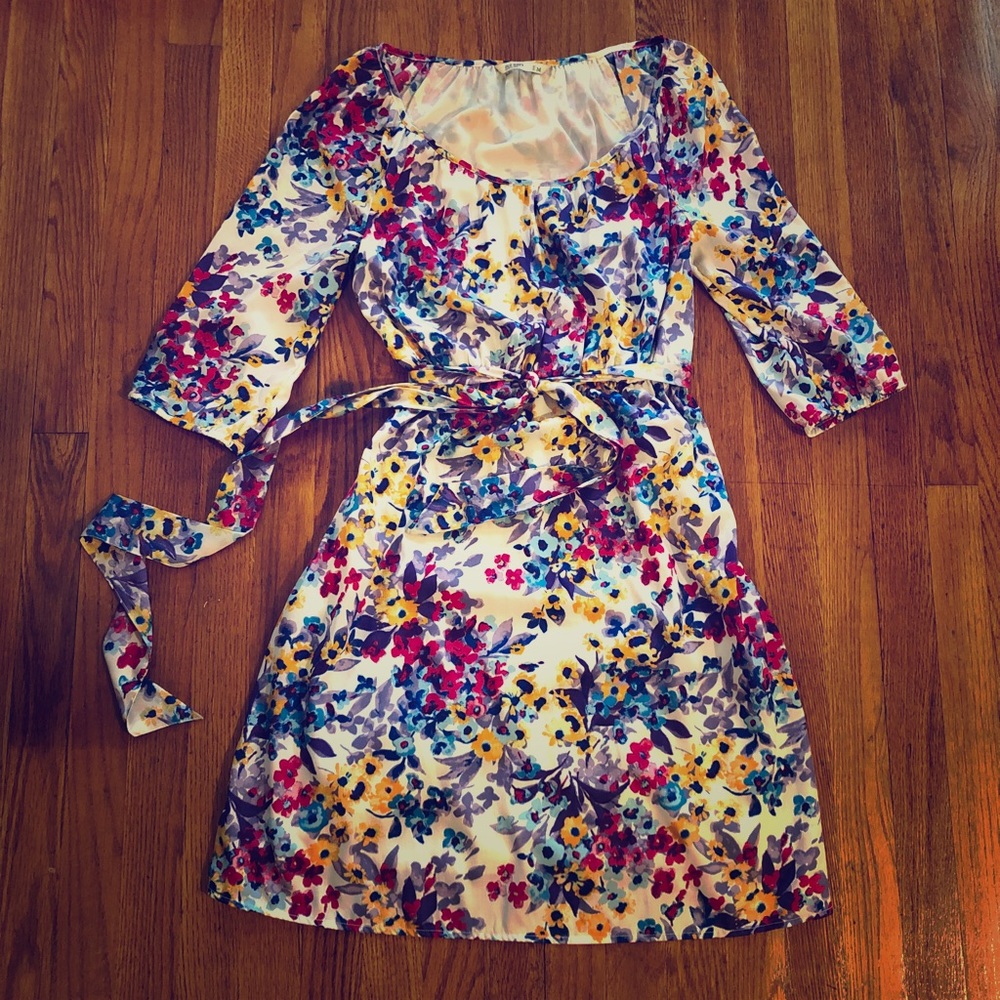 Old Navy Multicolored Floral Dress, Sz M 